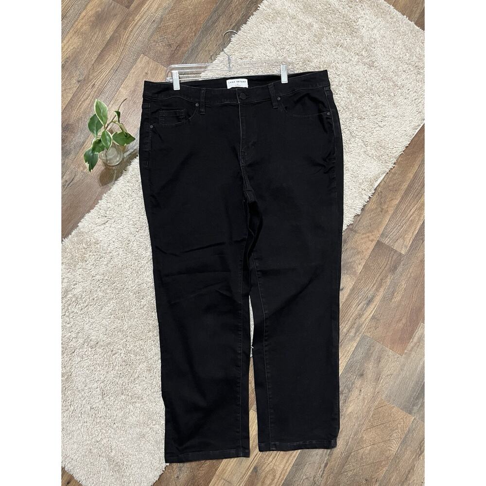 Lane Bryant 20 P Black Flex Magic Waist Signature Fit Mid-Rise Straight Jeans